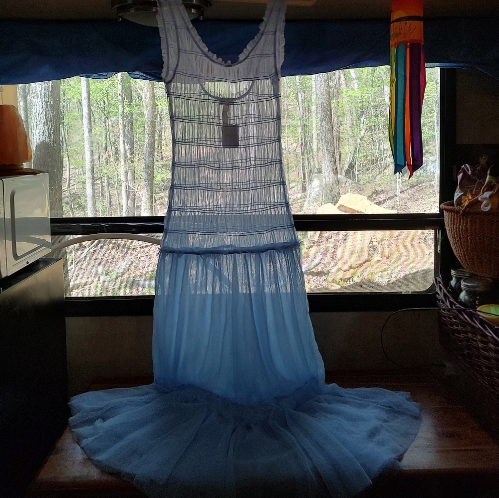 NWT Blue Free People Smock About It Slip